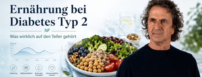 Gesunde Ernährung bei Diabetes Typ 2 mit Gemüse, Hülsenfrüchten, Blutzuckerkurve und René Gräber