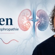 Diabetische Nephropathie mit Nierendarstellung, Blutzuckerkurve und René Gräber